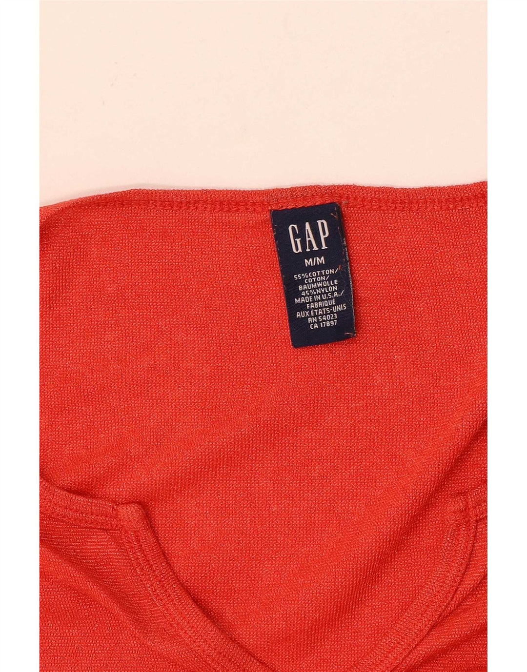 Gap Maglia da donna a maniche lunghe UK 12 Cotone arancione medio