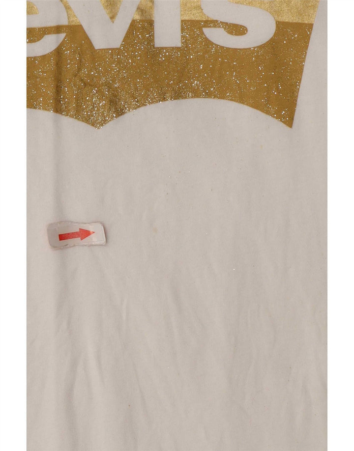 T-shirt grafica da donna Levi's Top UK 14 Medium White