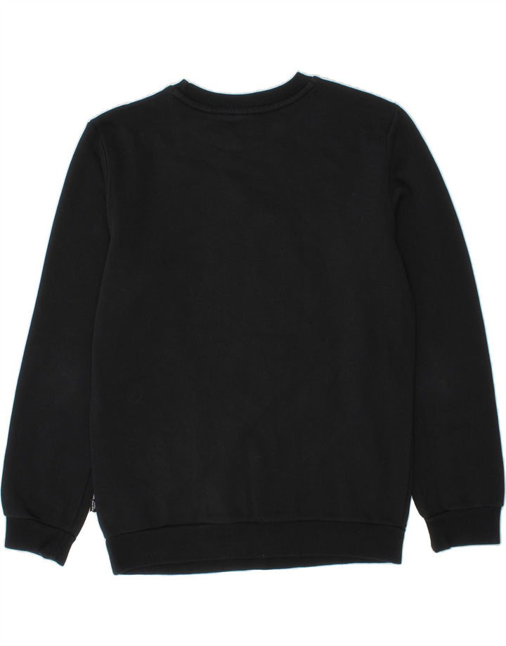 PUMA Boys Graphic Sweatshirt Jumper 13-14 Years Black Cotton Vintage Puma and Second-Hand Puma from Messina Hembry 