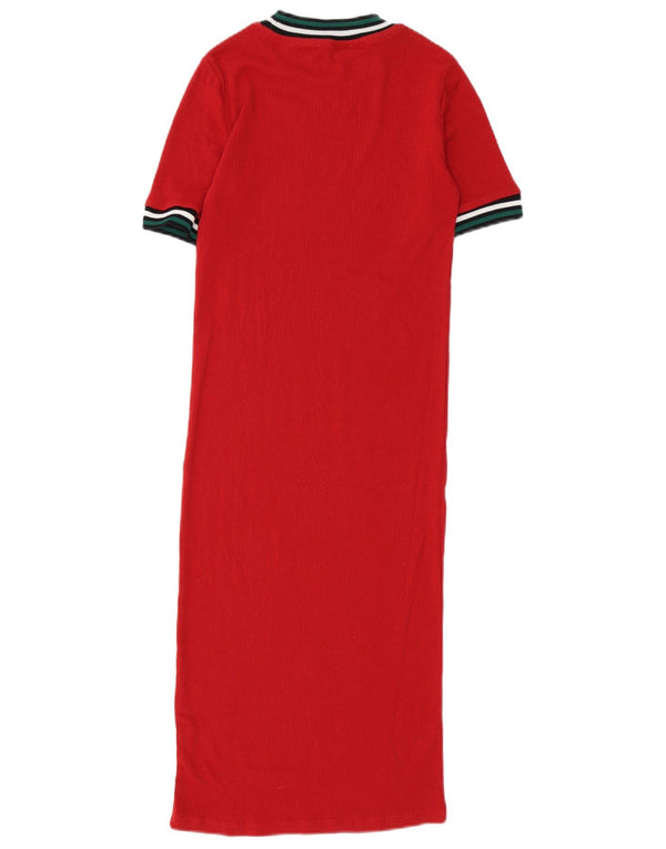 Abito maxi t-shirt Zara Trafaluc da donna UK 10 piccolo rosso