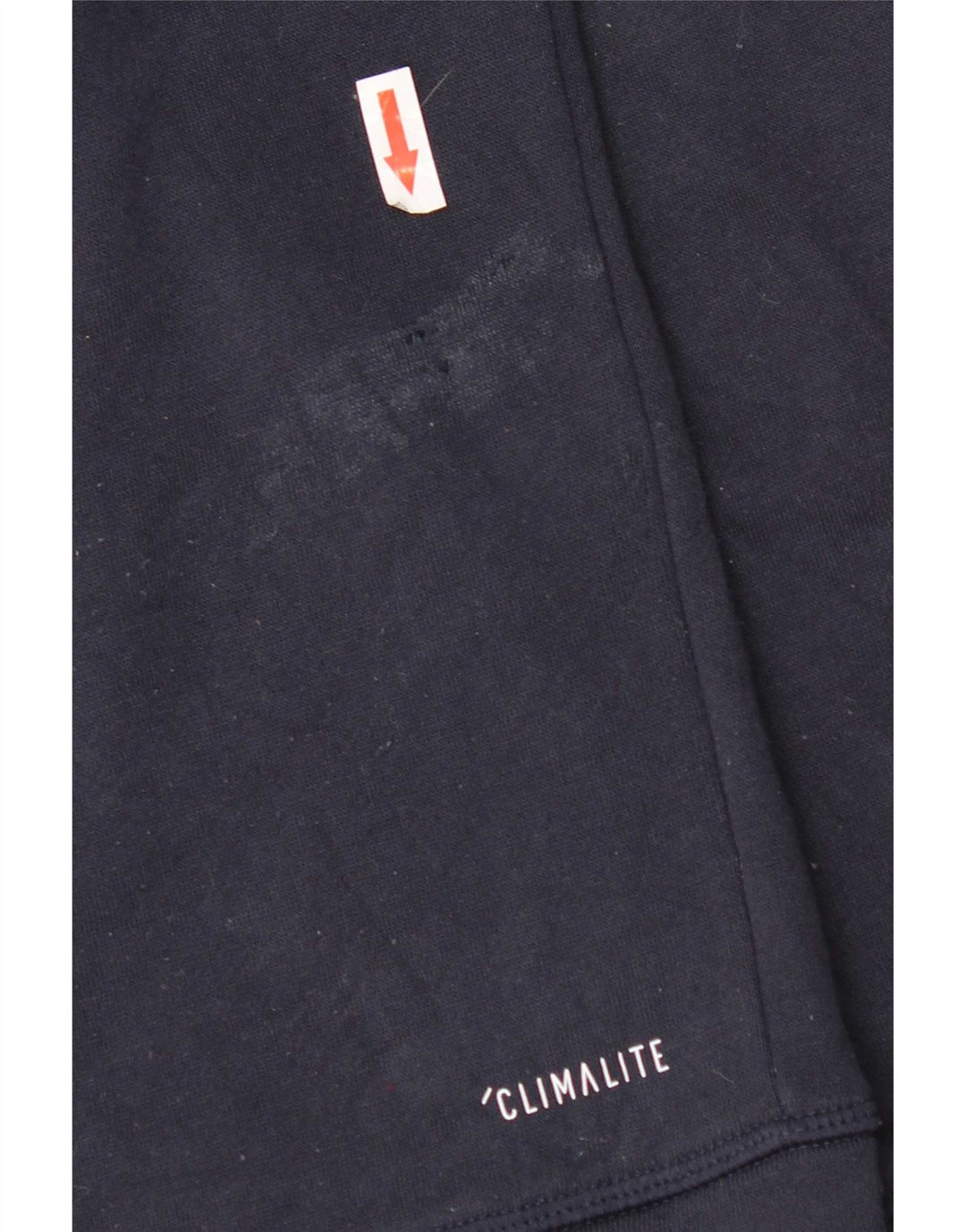 Maglione con cappuccio e zip Adidas Climalite da uomo medio in poliestere blu navy