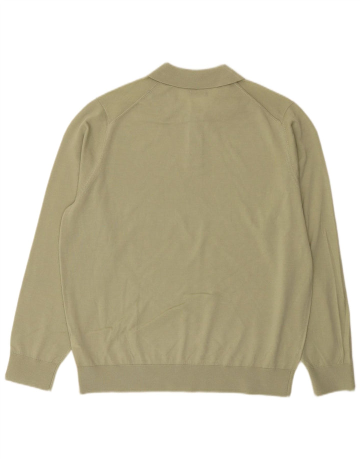 Massimo Dutti Maglione da uomo con collo alto in lana verde XL