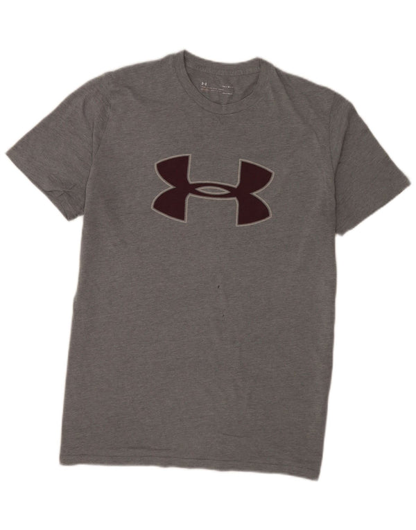 Maglietta grafica da uomo Under Armour Heat Gear Top grigio medio