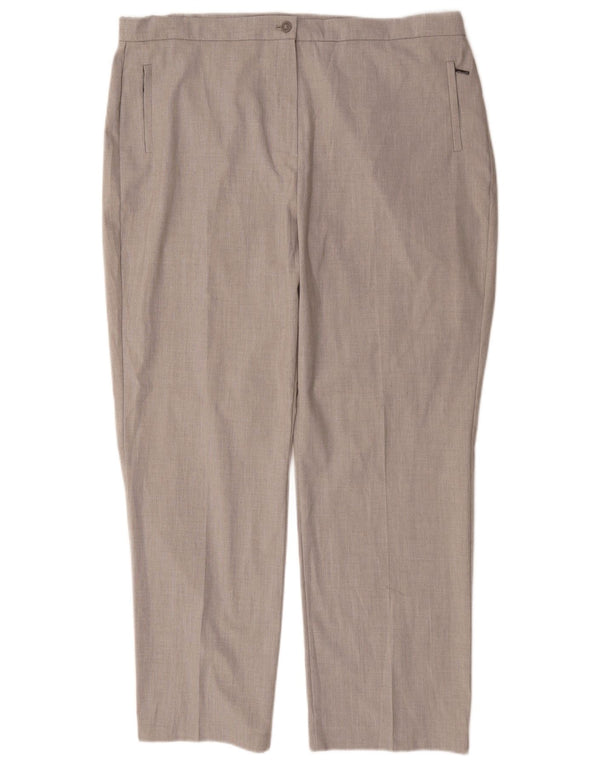 Pantaloni casual dritti da donna Marks & Spencer UK 18 XL W36 L29 Grigio