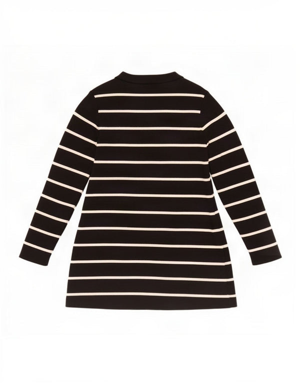 Abito maglione Zara da donna UK 12 viscosa a righe nere medie