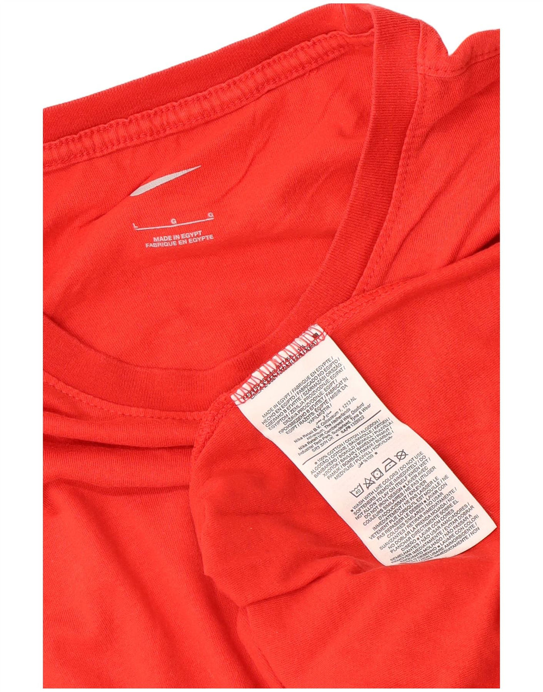 T-shirt da uomo Nike Top Large rossa in cotone