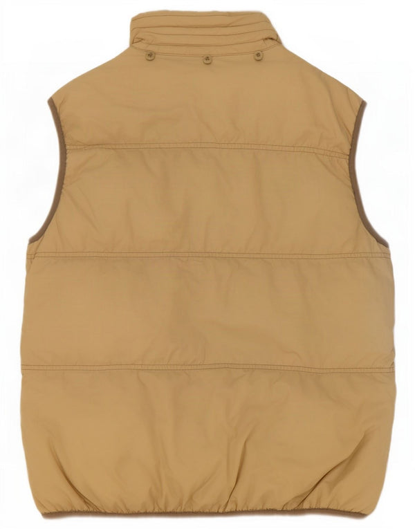 Nuovo gilet imbottito da donna Penny UK 14 grande nylon beige