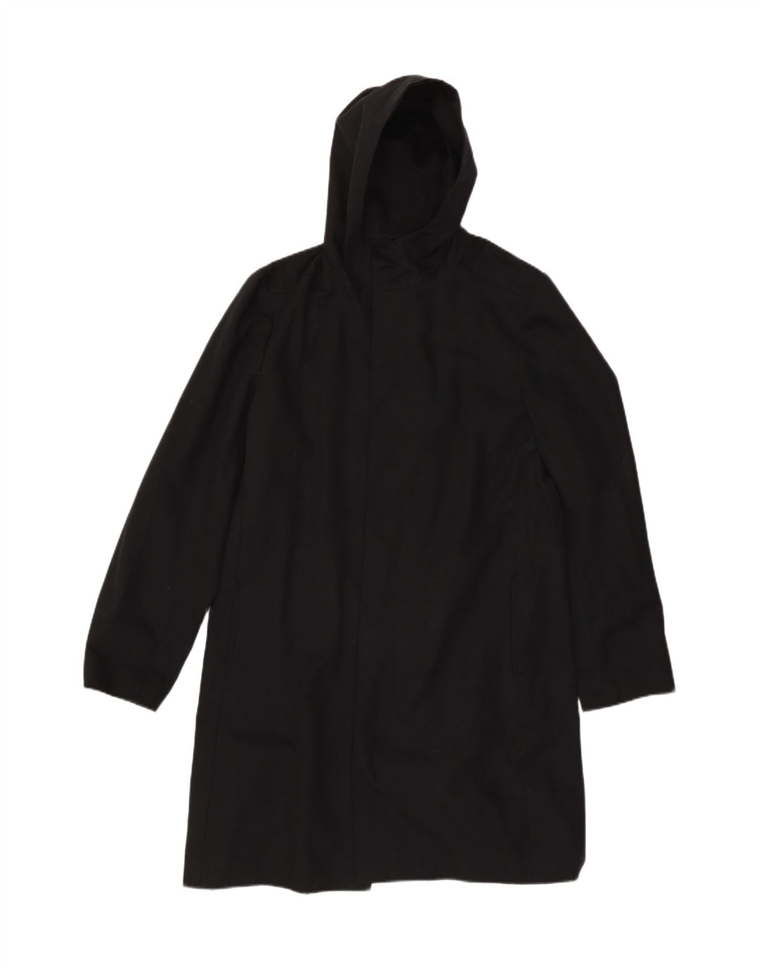 Soprabito con cappuccio da uomo VINTAGE UK 40 grande acetato nero