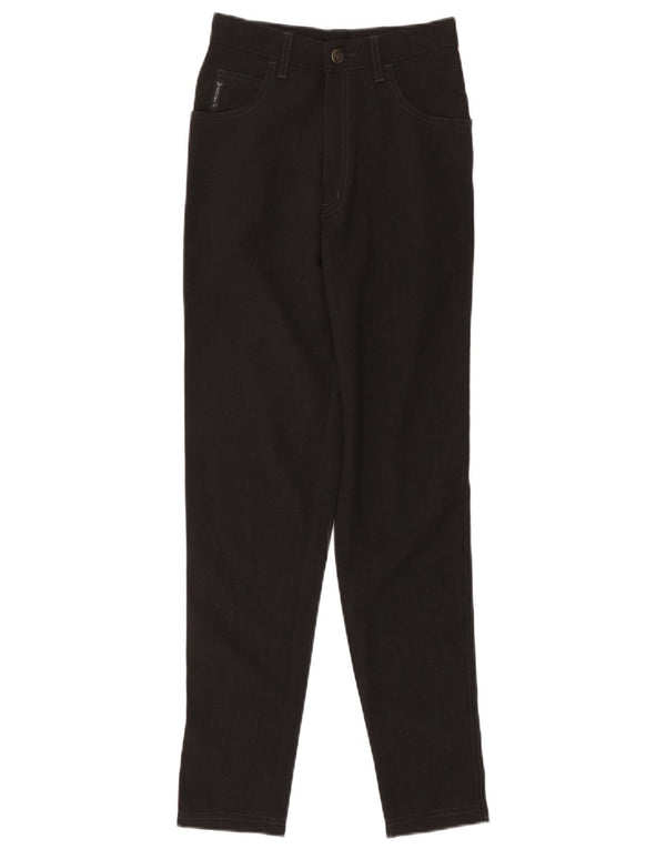 Pantaloni casual slim a vita alta da donna Armani W26 L28 poliestere nero