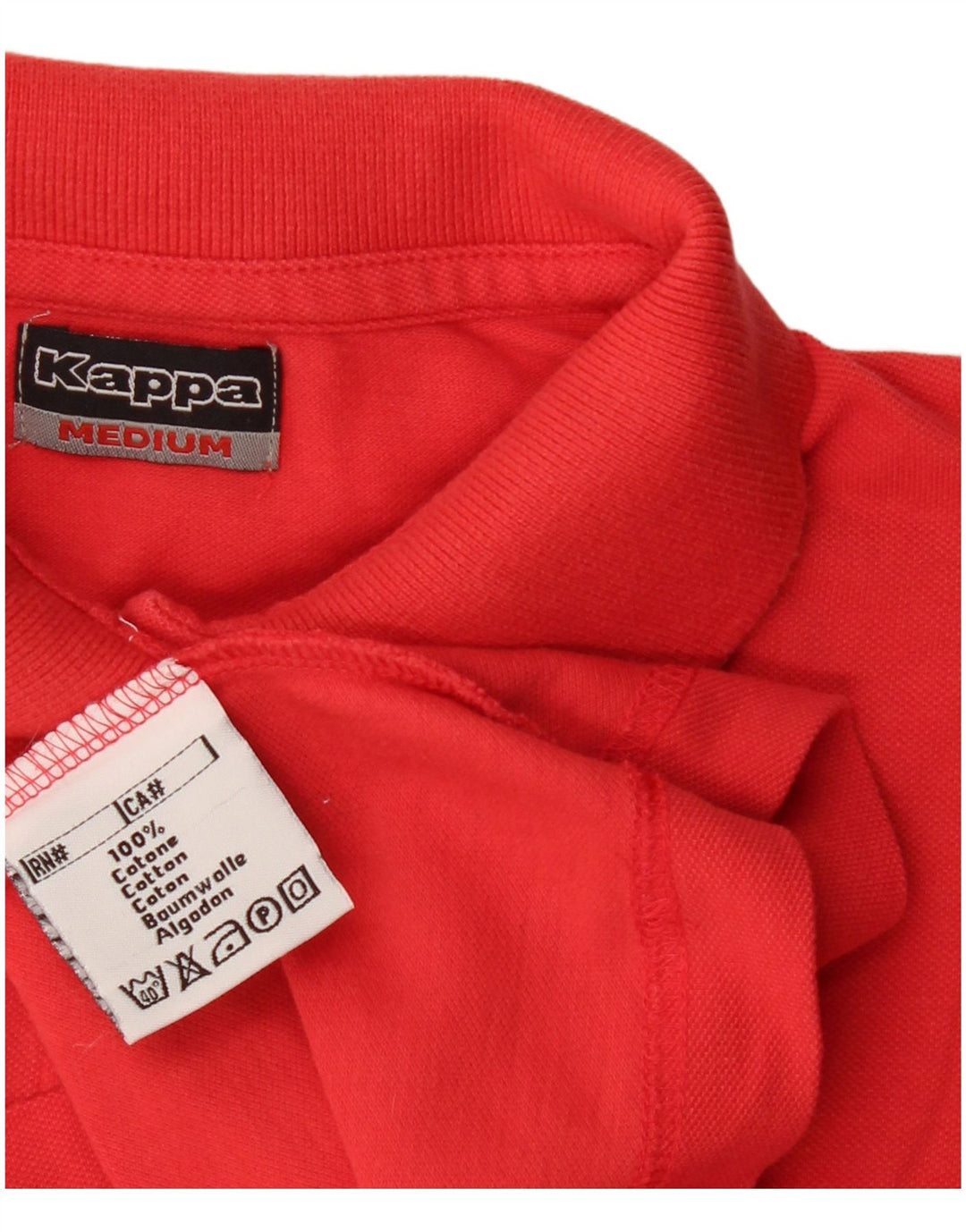 Polo Kappa da donna UK 14 rosso medio in cotone