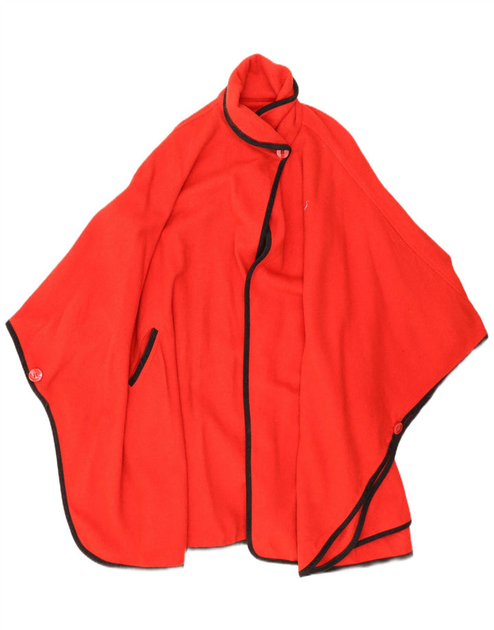 Cappotto mantella vintage da uomo taglia unica lana rossa
