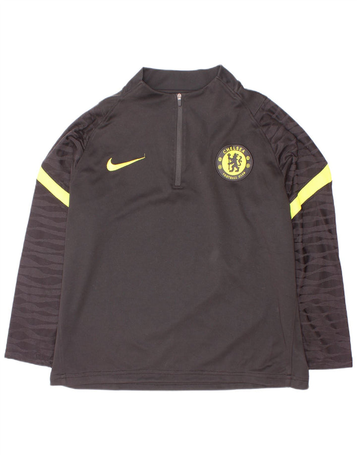 Top della tuta Nike da ragazzo con grafica pullover 10-11 anni, media, nera