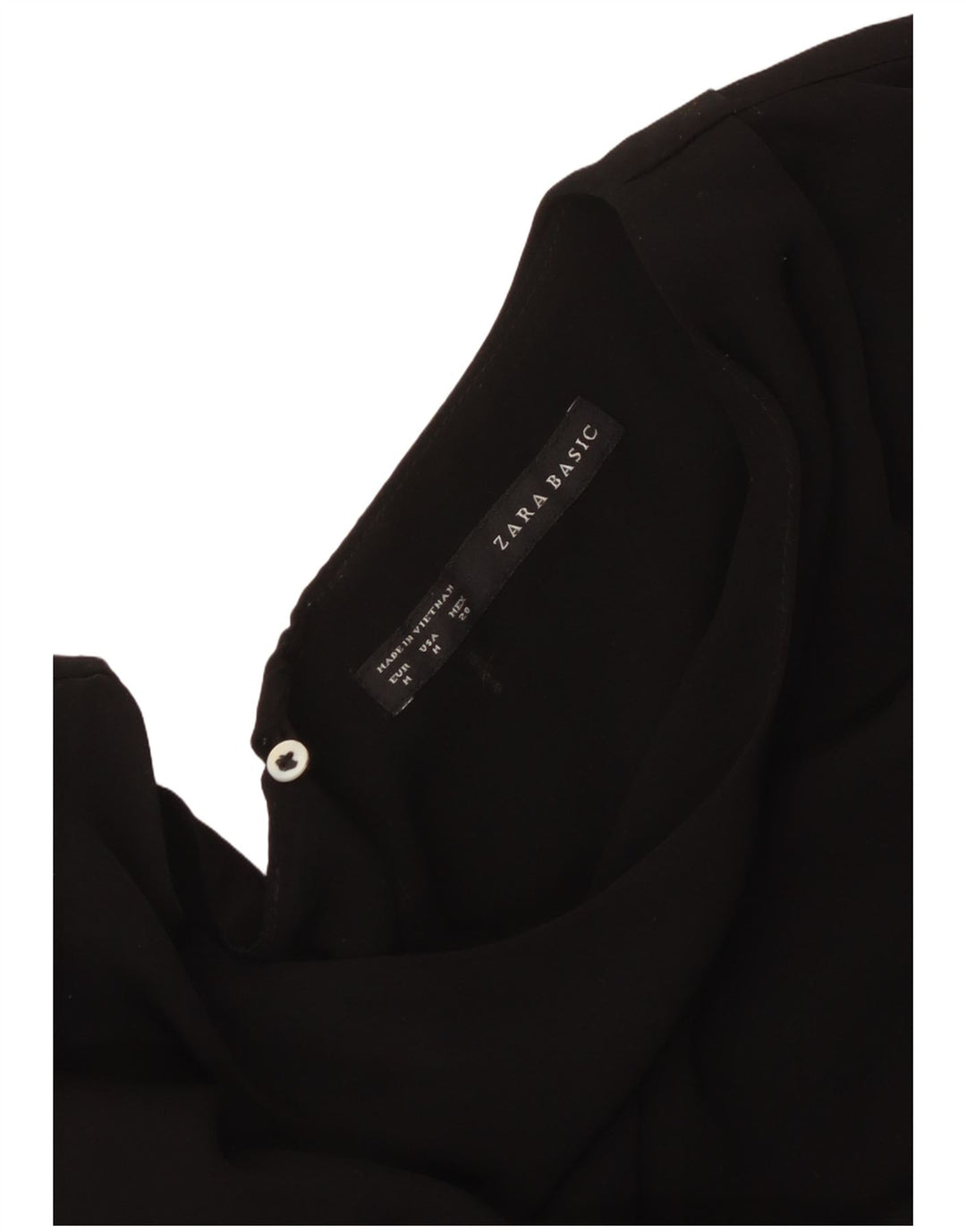 Abito a trapezio senza maniche da donna Zara UK 14 medio nero