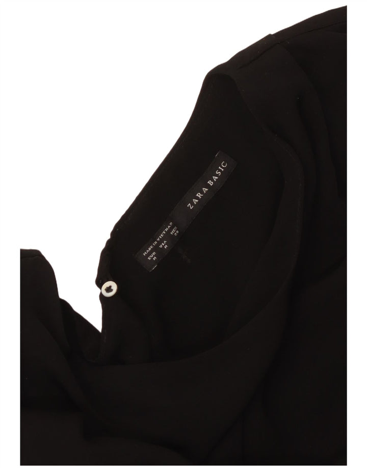 Abito a trapezio senza maniche da donna Zara UK 14 medio nero