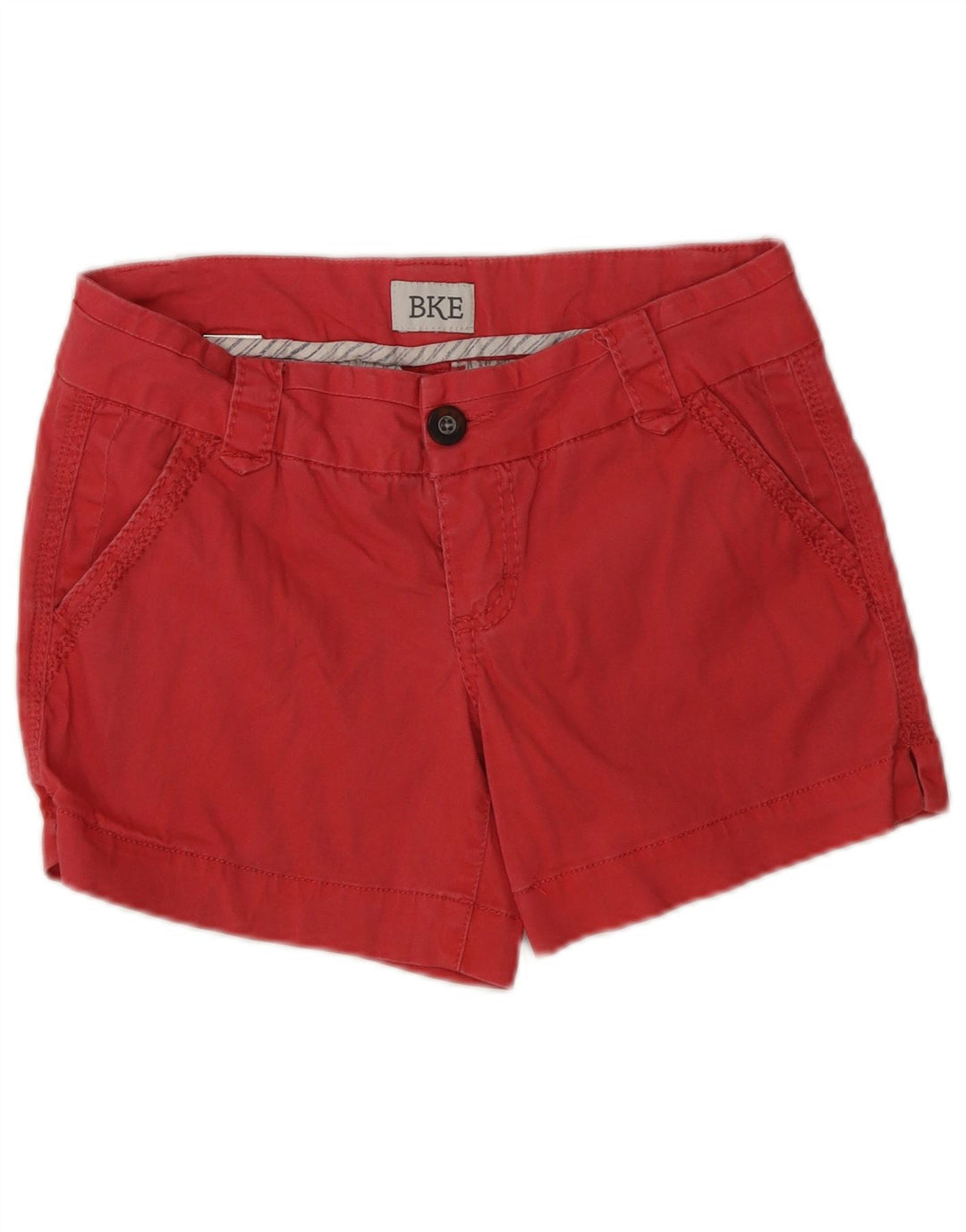 Pantaloncini casual da donna BKE W26 piccoli in cotone rosso