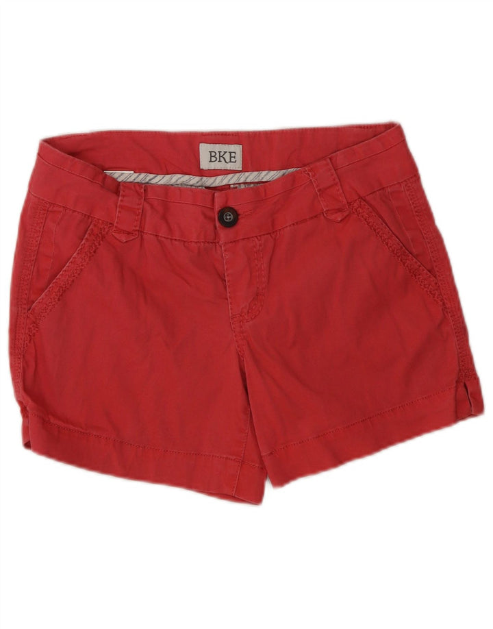 Pantaloncini casual da donna BKE W26 piccoli in cotone rosso