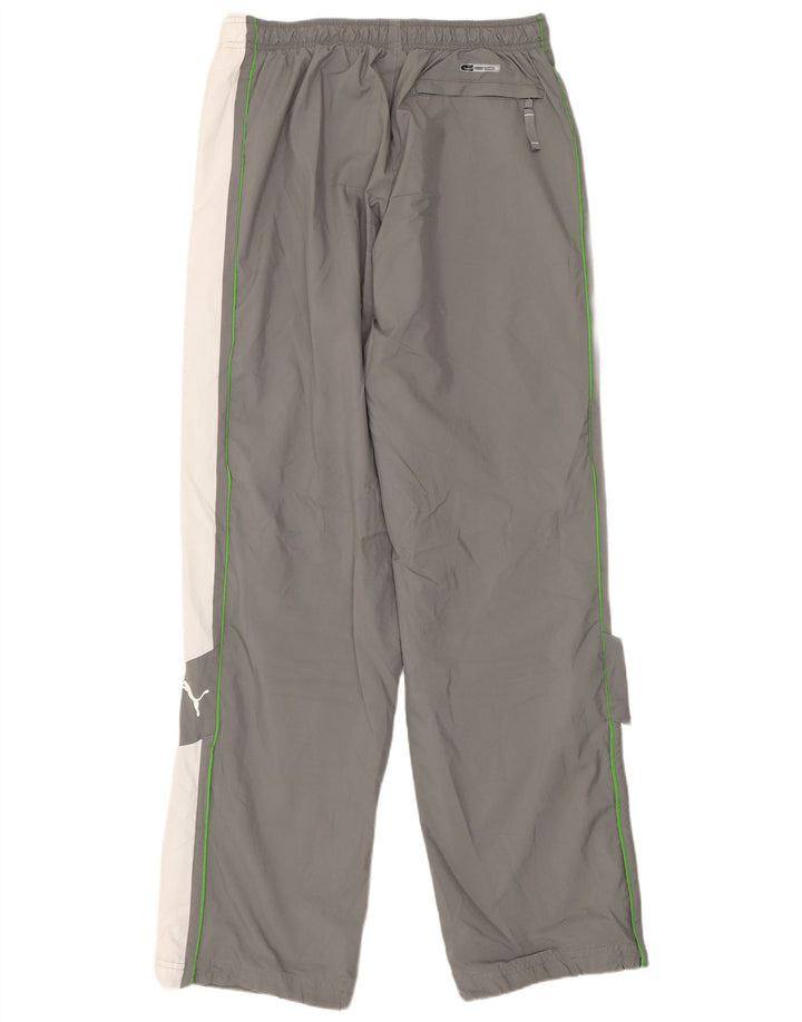 Pantaloni da tuta da uomo Puma in poliestere color block grigio medio