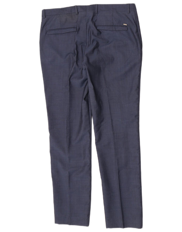 Pantaloni chino slim da uomo Zara EU 42 Large W32 L31 Blu