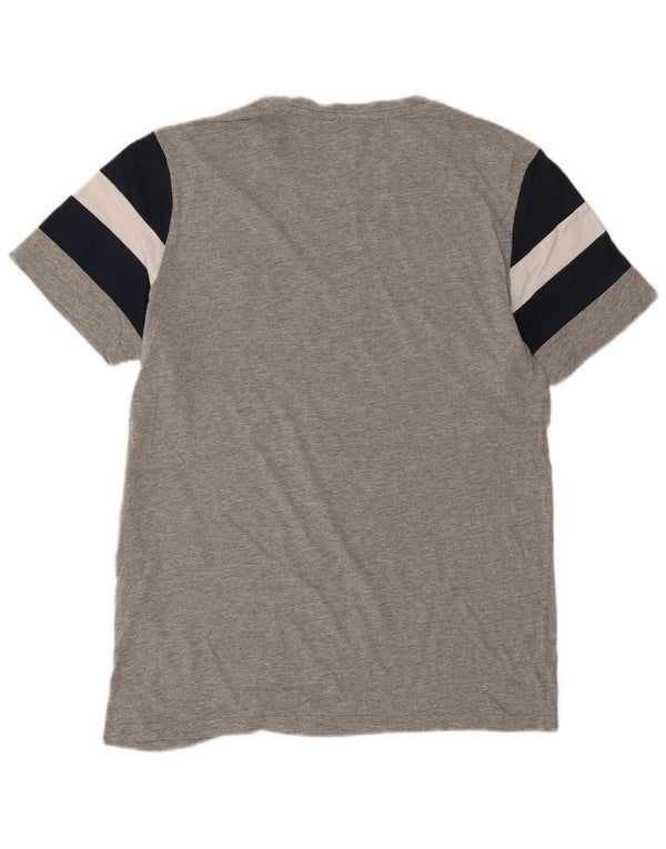Jack & Jones T-shirt da uomo dalla vestibilità regolare, taglia grande, in cotone color block grigio