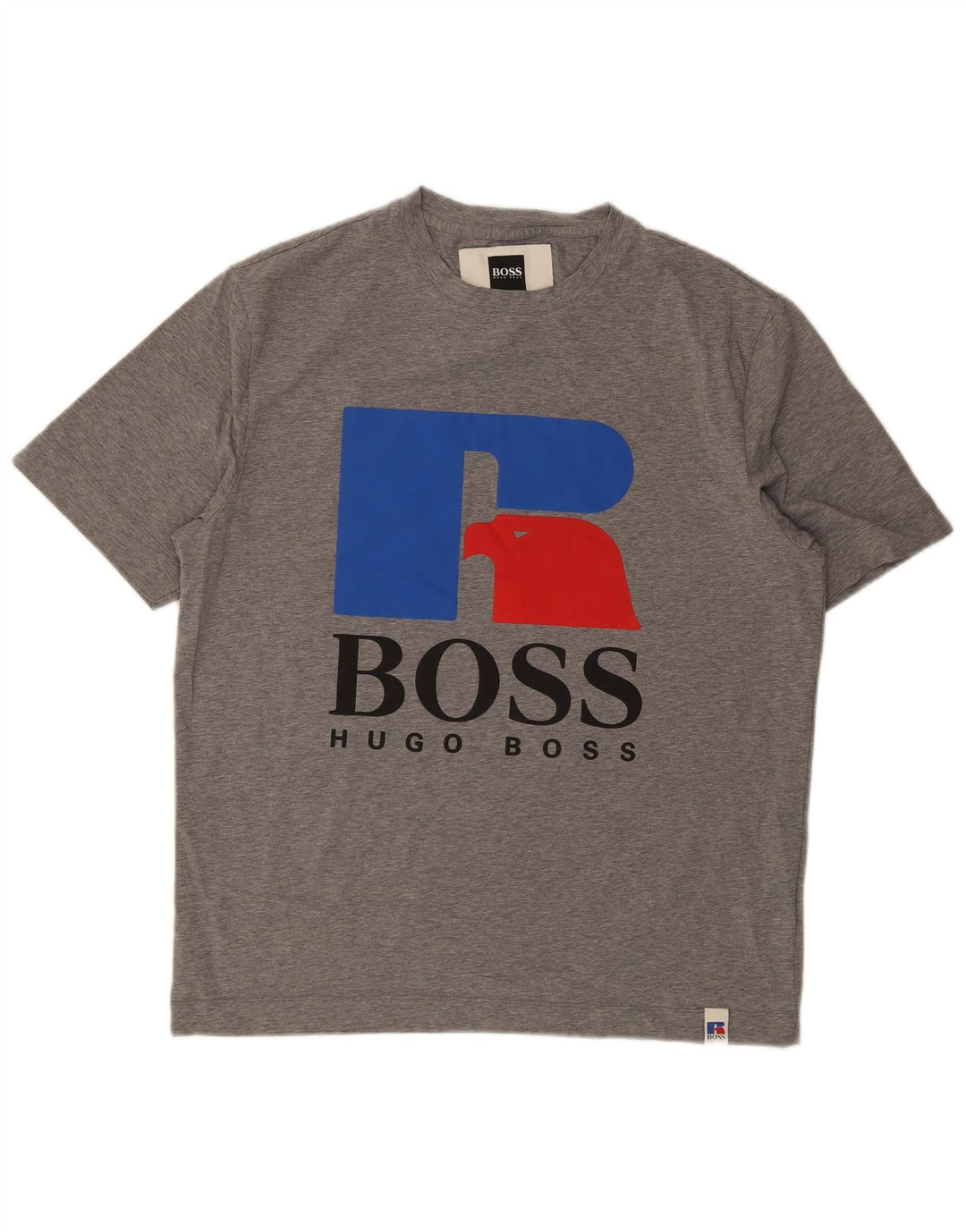 T-shirt grafica da uomo HUGO BOSS in cotone grigio medio