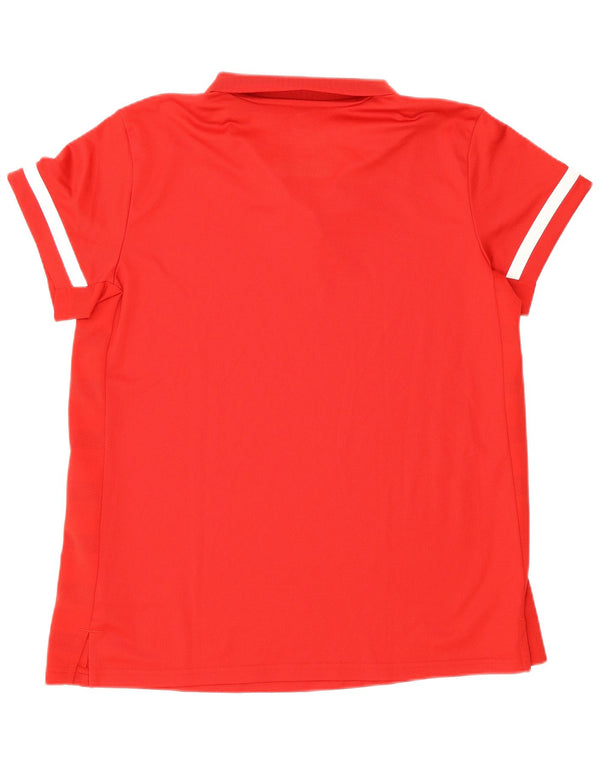 Polo Adidas Climacool da donna UK 20/22 XL Poliestere color block rosso
