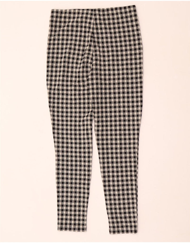 Leggings da donna Zara grandi W30 L29 poliestere a quadretti grigi