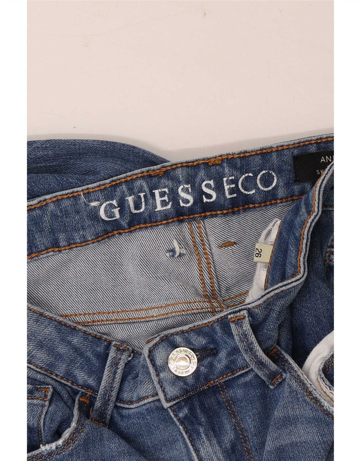 Jeans skinny effetto consumato da donna Guess W26 L29 Blu