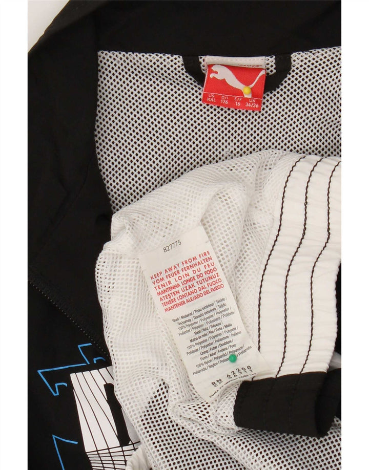 Giacca da tuta grafica da ragazzo Puma 15-16 anni Colorblock nera