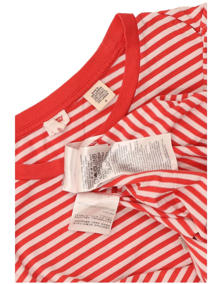 T-shirt da donna Levi's Top UK 14 cotone gessato rosso medio