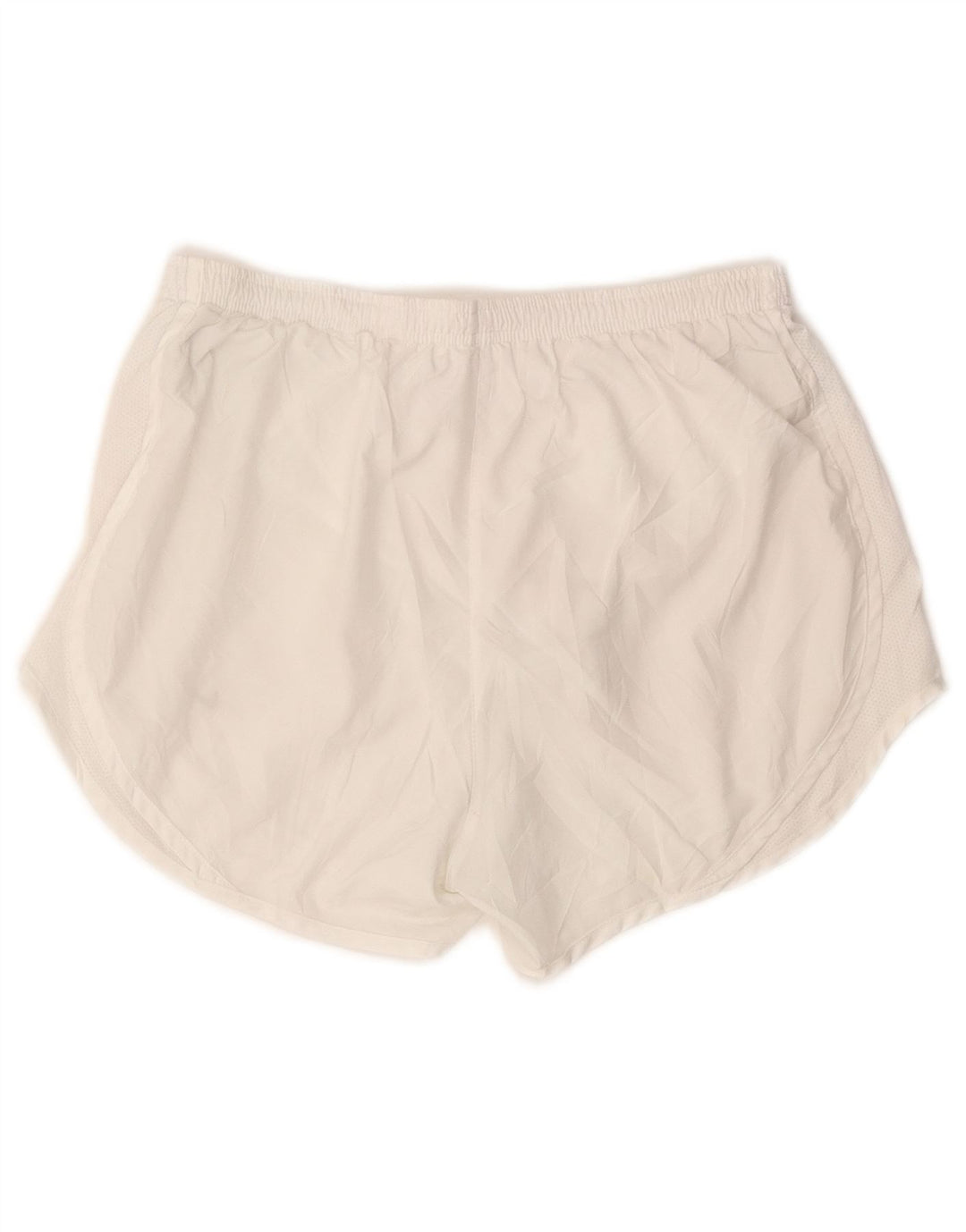 Pantaloncini sportivi NIKE Dri Fit da donna UK 14 poliestere bianco medio