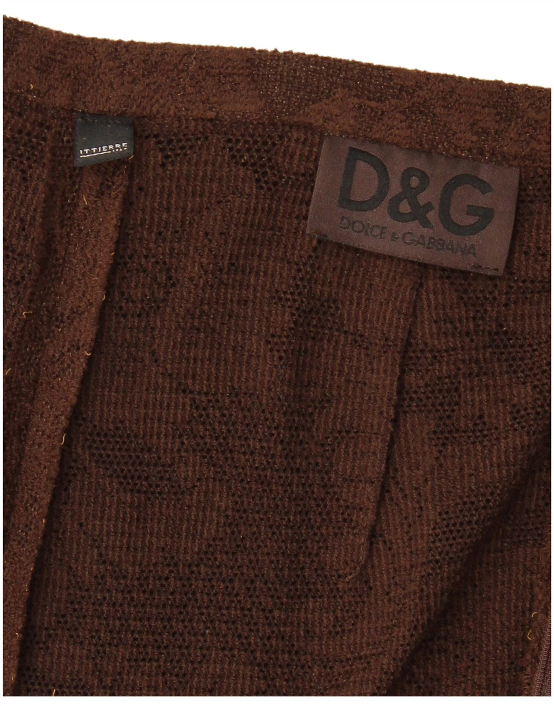 DOLCE & GABBANA Gonna lunga in maglia da donna W26 piccola floreale marrone