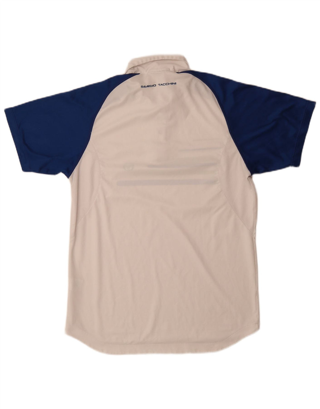 Polo da uomo Sergio Tacchini grande in poliestere color block bianco