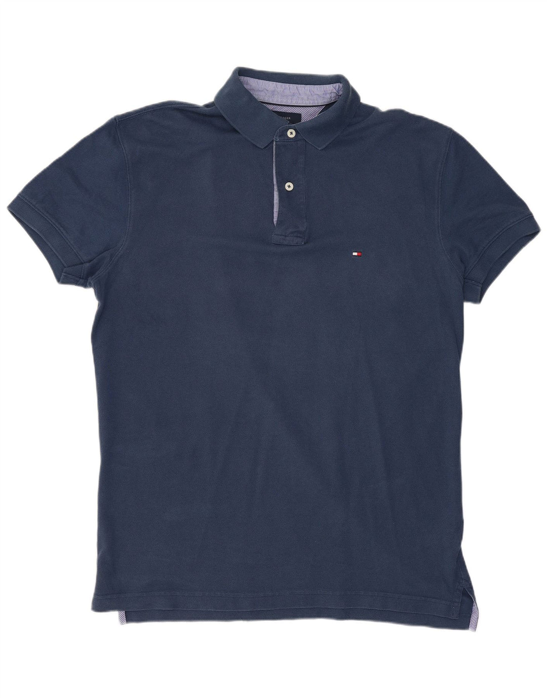 TOMMY HILFIGER Polo da uomo in cotone blu navy medio