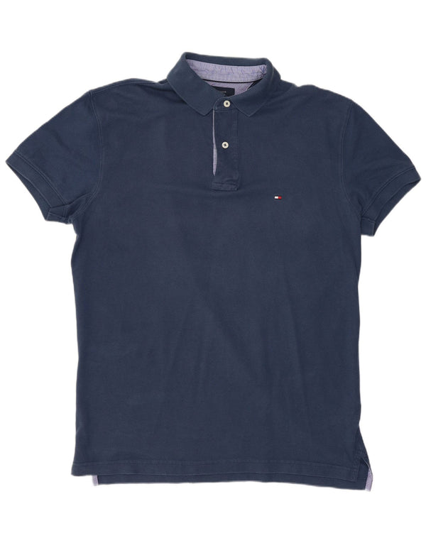 TOMMY HILFIGER Polo da uomo in cotone blu navy medio