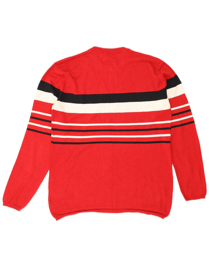 Levi's Uomo Maglione Girocollo Maglione in Cotone a Righe Rosse Grandi