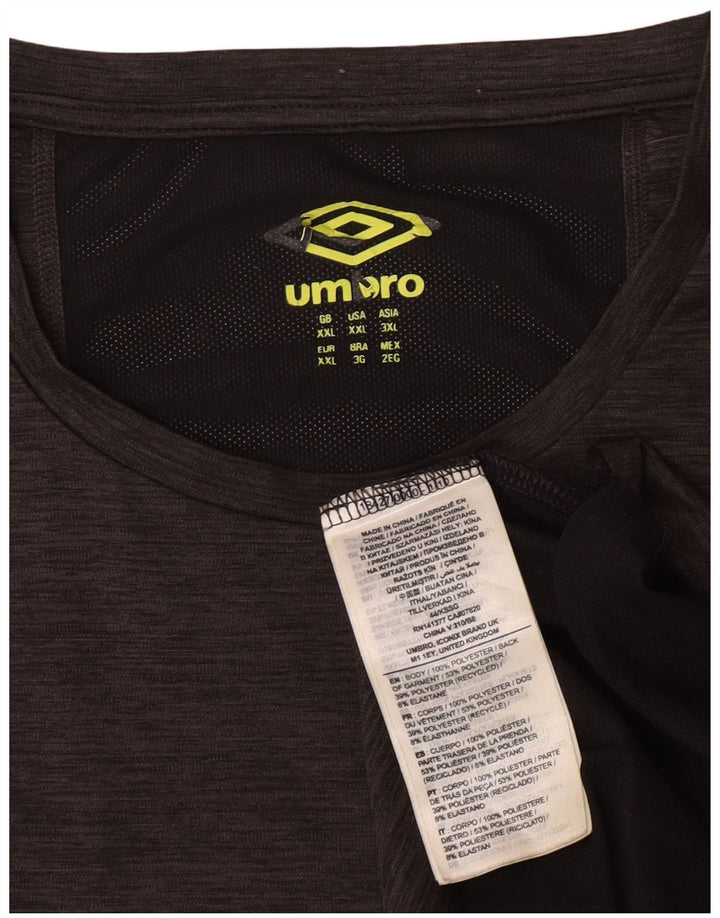 T-shirt da uomo Umbro Top 2XL Poliestere color block grigio