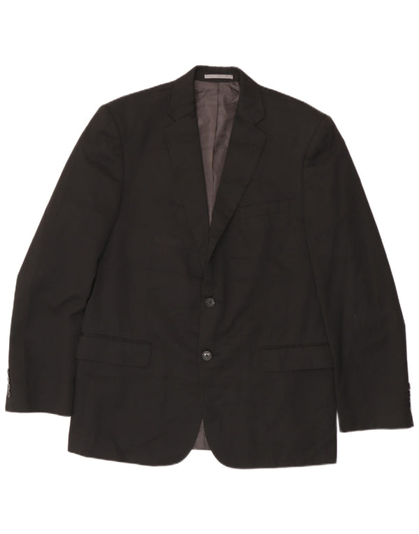 Giacca blazer lunga a 2 bottoni Marks & Spencer da uomo UK 42 grande nera
