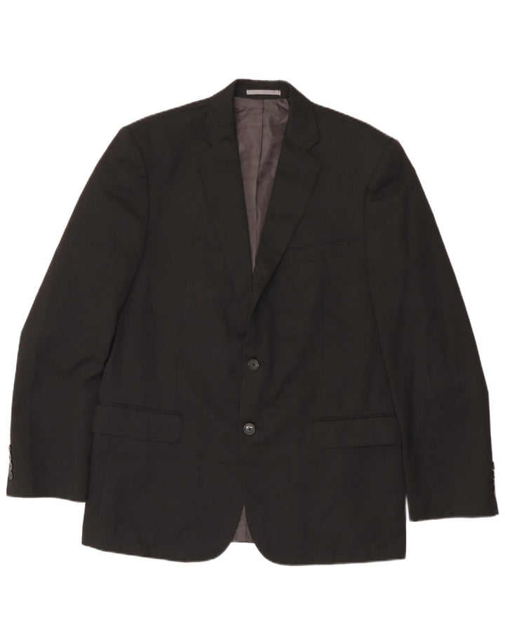Giacca blazer lunga a 2 bottoni Marks & Spencer da uomo UK 42 grande nera