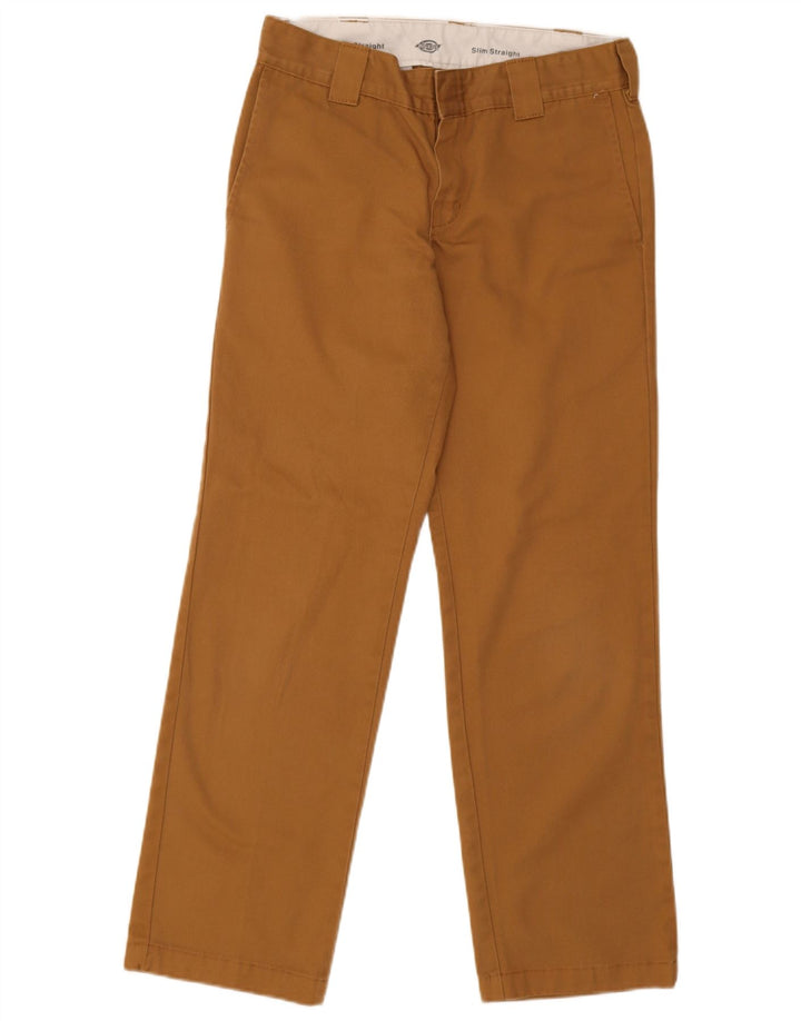 Pantaloni chino dritti slim da uomo Dickies W30 L32 poliestere marrone