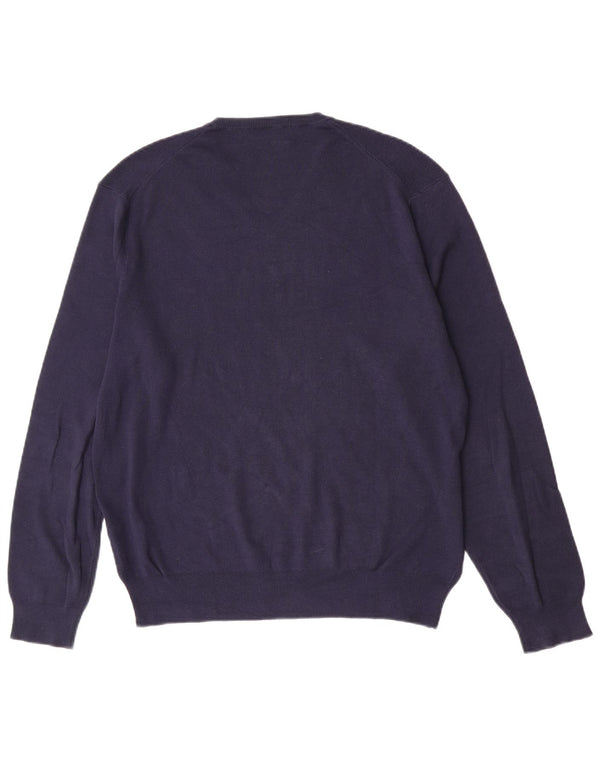 Polo Ralph Lauren Maglione da uomo con scollo a V, grande cotone blu navy