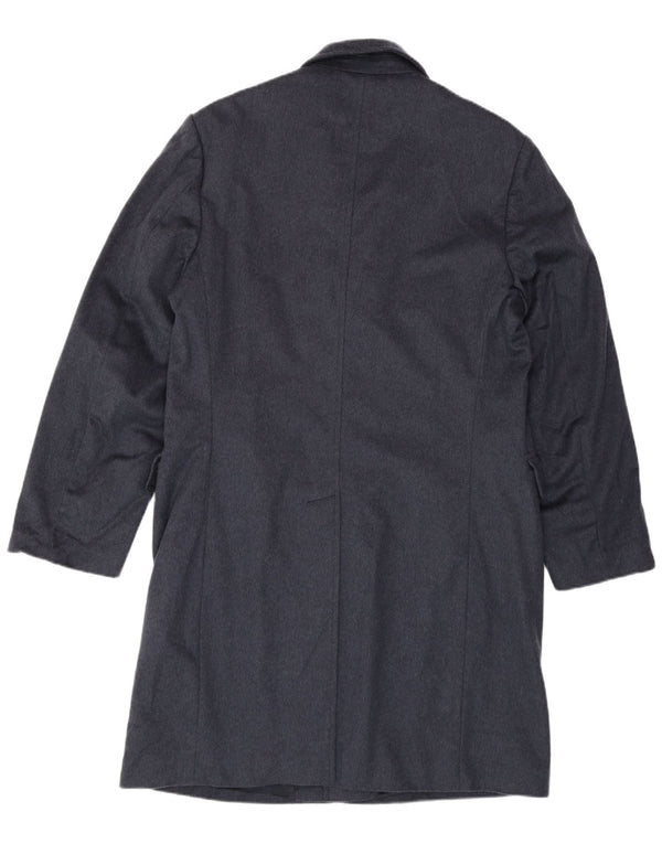 CACHAREL Mens Overcoat IT 50 Large Navy Blue Wool