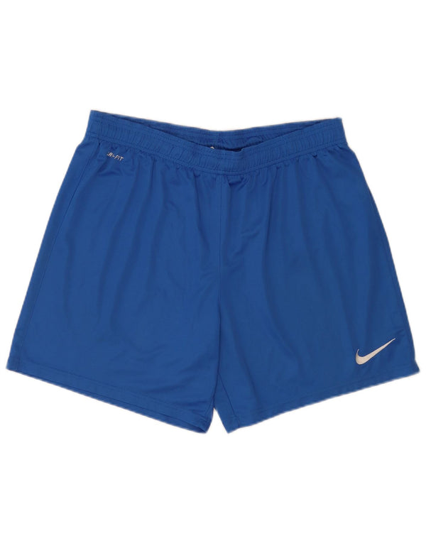 Pantaloncini sportivi Nike da uomo con vestibilità regolare grafica, grandi, blu, in poliestere