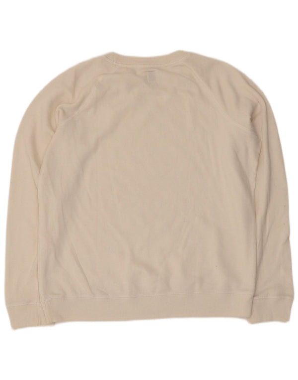 Felpa da donna Jack Wills UK 14 grande cotone bianco
