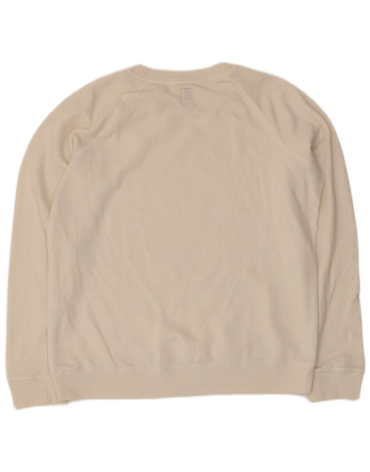 Felpa da donna Jack Wills UK 14 grande cotone bianco