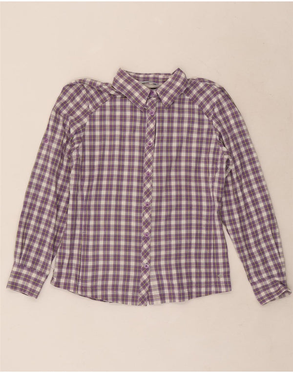 Camicia Omni-Wick da donna Columbia UK 14 Check viola medio