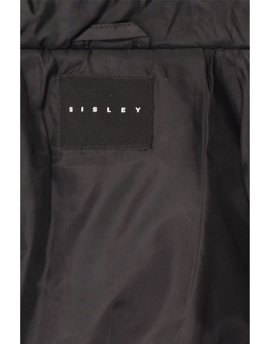 Giacca imbottita oversize corta da donna Sisley UK 14 media nera in poliammide