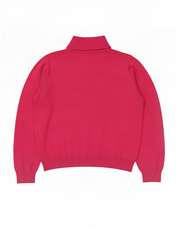 Marks & Spencer Womens Roll Neck Jumper Sweater UK 22 3XL Pink Viscose