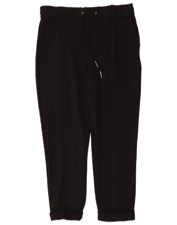Pantaloni chino dritti da uomo Benetton grandi W34 L27 viscosa nera