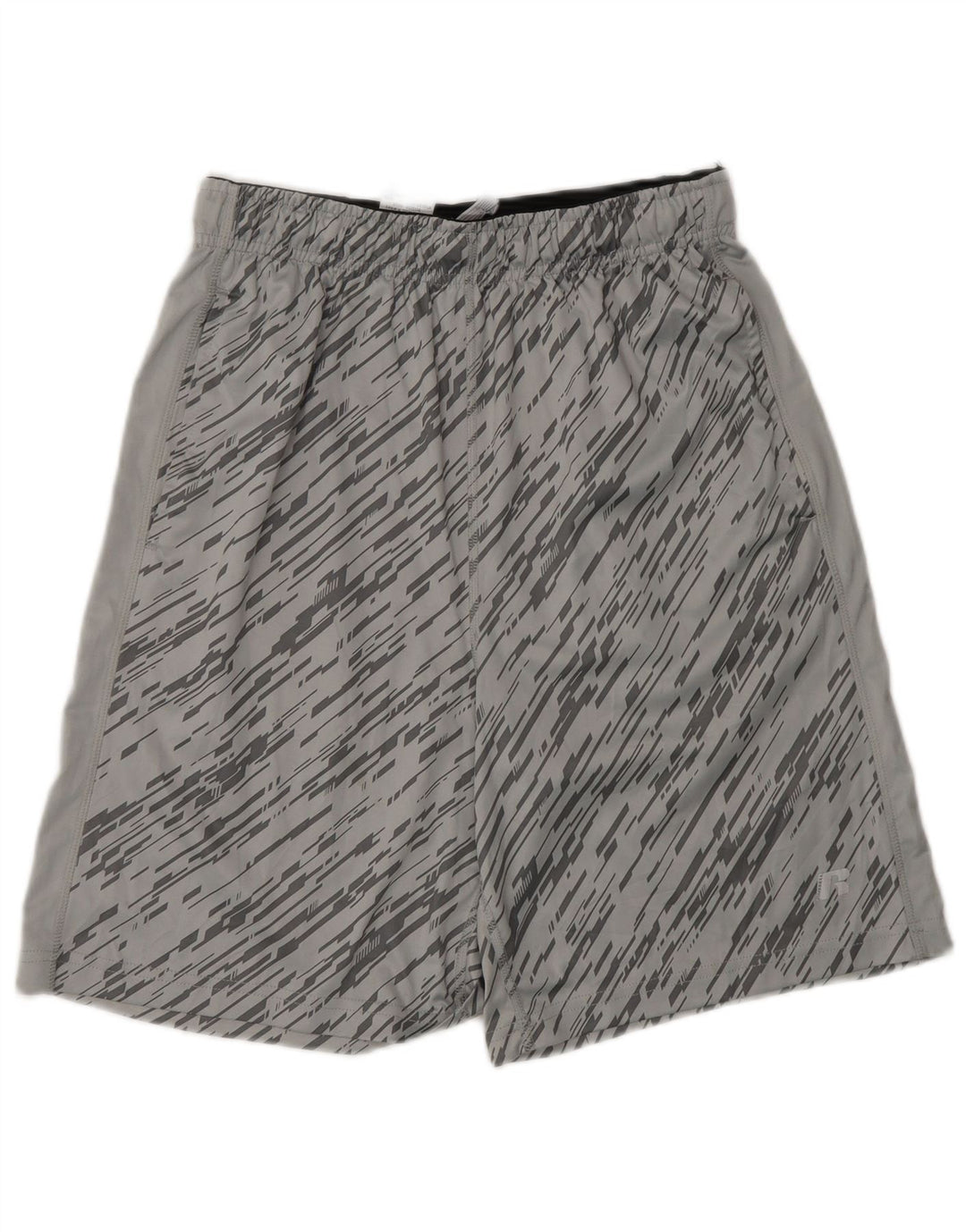 Pantaloncini sportivi da uomo Russell Athletic piccoli in poliestere chiazzato grigio