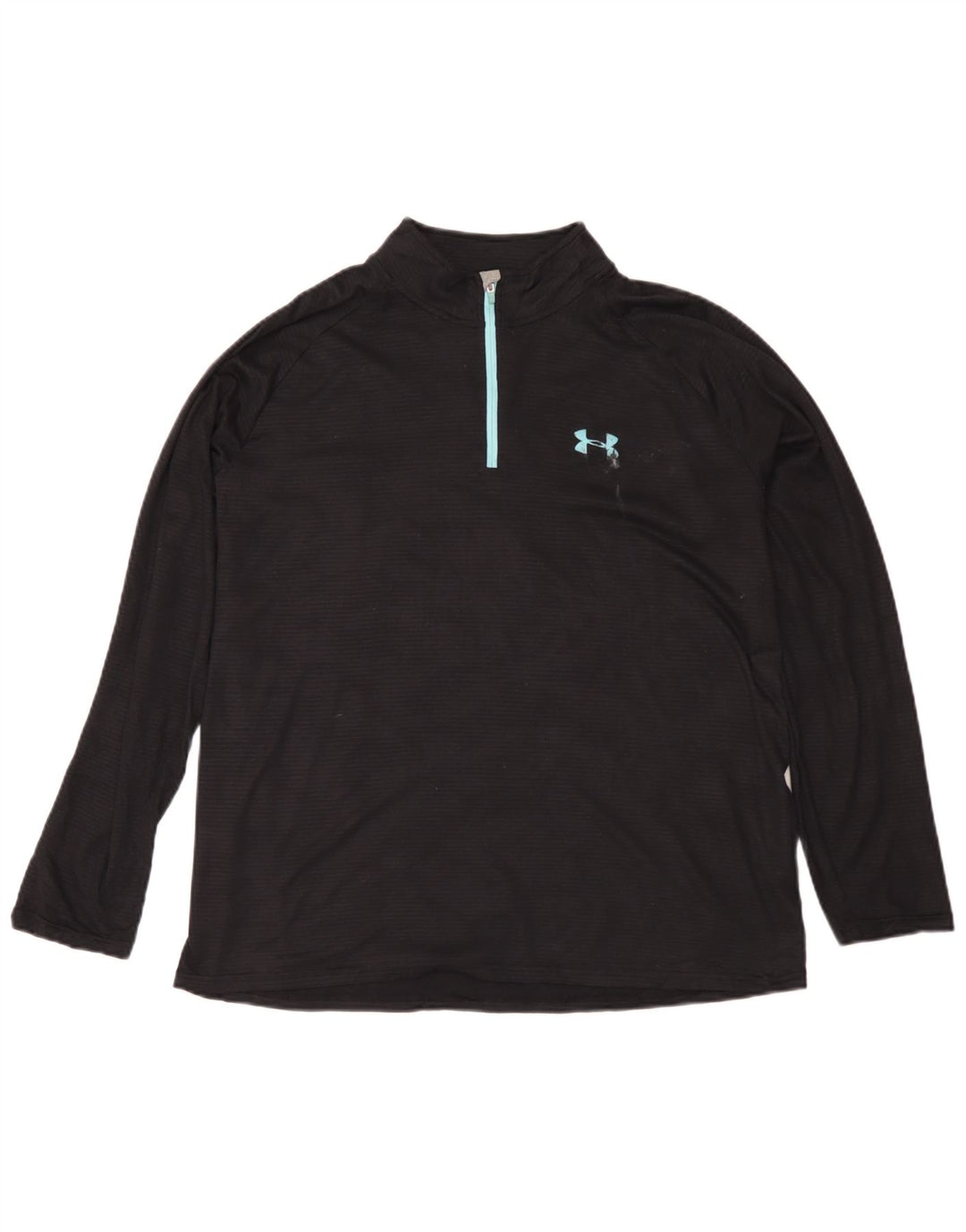 Under Armour Uomo Heat Gear Zip Collo Pullover Tuta Top Grande Nero